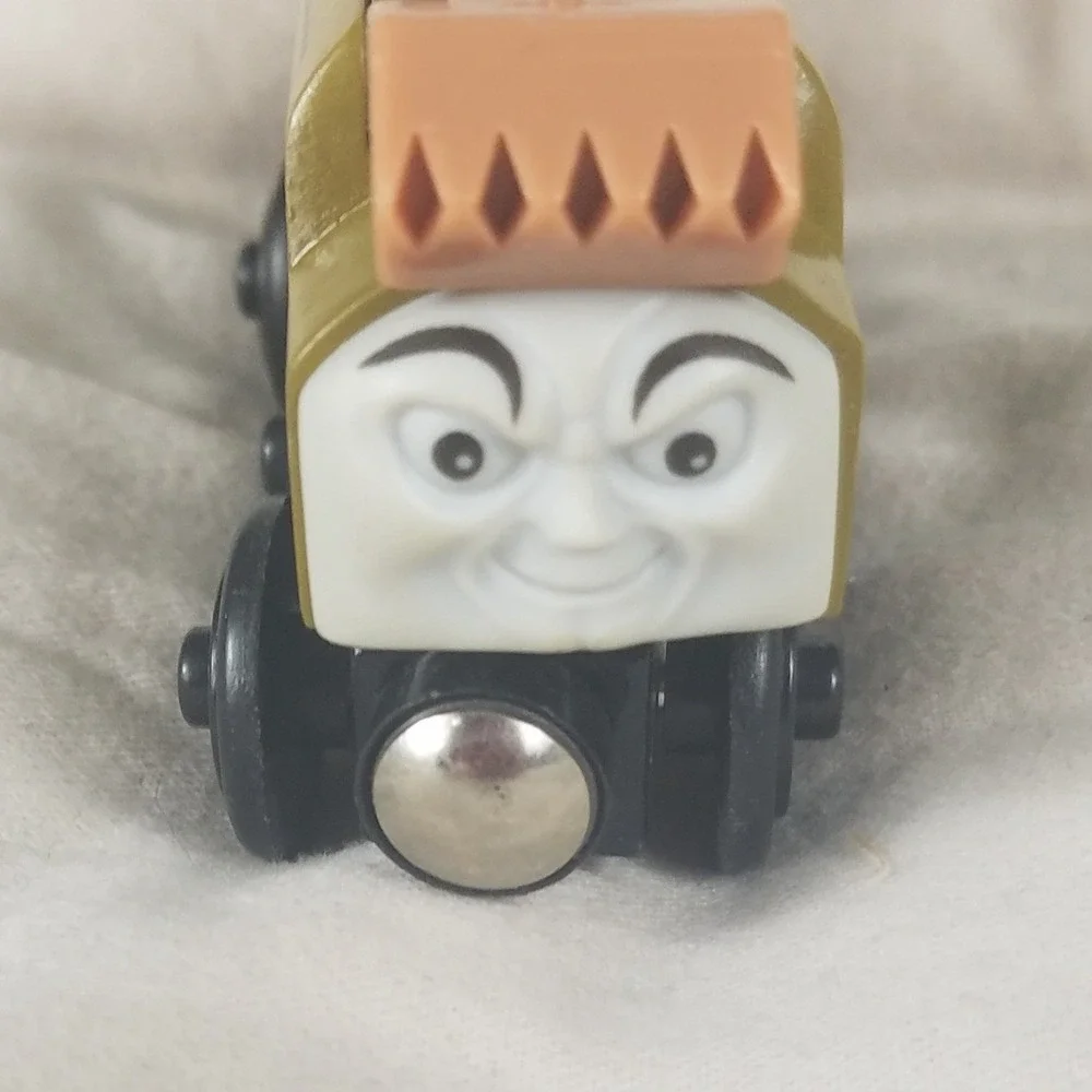 Thomas & Friends Vntg Diesel 10 Wooden Railway Toy Train Green Excellent Pinchy